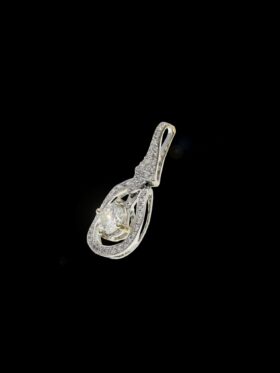 1.4 grams 18 carat White Gold, Diamond Pendant