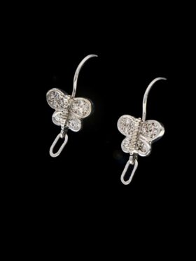 Beautiful Diamond Butterfly Earrings