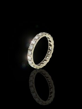 2.3 grams 18 carat White Gold, Diamond Full Eternity Ring