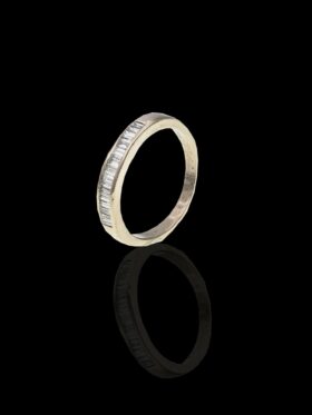 2.3 grams 18 carat White Gold Diamond Half Eternity Ring