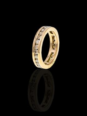 6 grams 18 carat Yellow Gold Diamond Full Eternity Ring