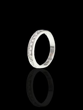 3.1 grams 18 carat White Gold Diamond Half Eternity Ring