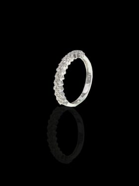 2.3 grams 18 carat White Gold Diamond Half Eternity Ring