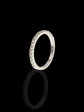 2.7 grams 18 carat White Gold Diamond Half Eternity Ring
