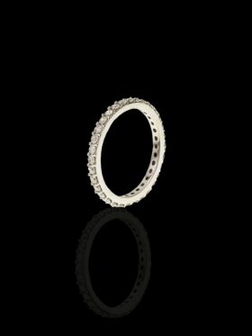 1.5 grams 14 carat White Gold Diamond Full Eternity Ring