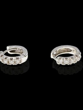 3.7 grams 18 carat White Gold Diamond Huggies