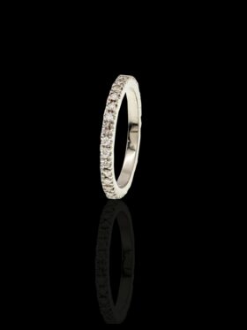 3.5 grams 18 carat White Gold Diamond Full Eternity Ring