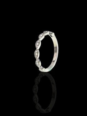 2 grams 18 carat White Gold Diamond Half Eternity Ring