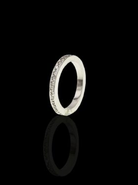 2.7 grams 9 carat White Gold Diamond Full Eternity Ring