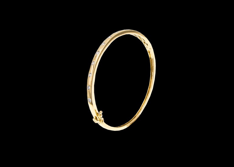16 grams 18 carat Yellow Gold Diamond Bangle