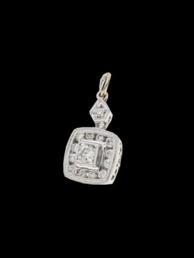 2 grams 18 carat White Gold Diamond Browns Pendant