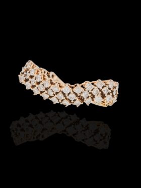 6.2 grams 18 carat Yellow Gold Diamond Collapsible Eternity ring
