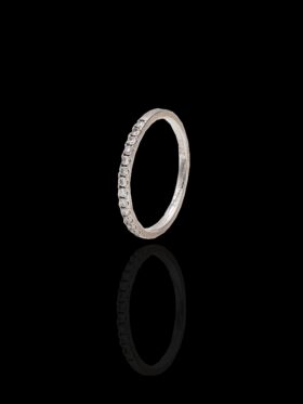 2.1 grams 18 carat White Gold Browns Diamond Eternity Ring