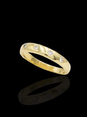 3.7 grams 18 carat Yellow Gold Diamond Eternity Ring
