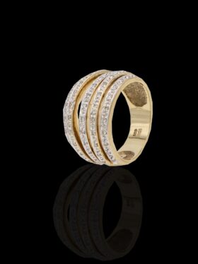 8.3 grams 9 carat Yellow Gold Diamond Multi Eternity Ring