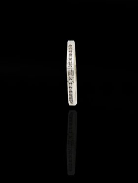 2.2 grams 18 carat White Gold Diamond Half Eternity Ring