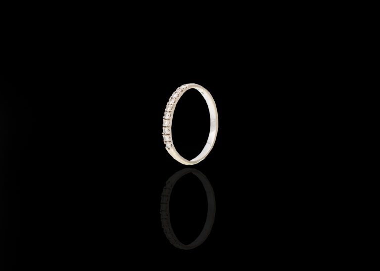 2.2 grams 9 carat White Gold Diamond Half Eternity Ring