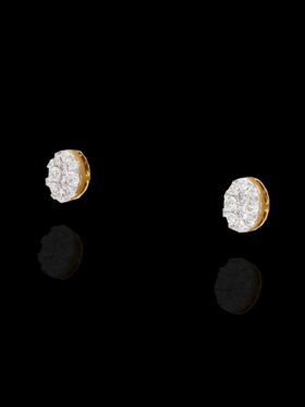 2 grams 18 carat Yellow Gold Diamond Stud Earrings