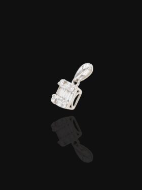 0.85 grams 18 carat White Gold Diamond Pendant
