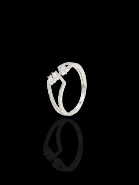 2.2 grams 18 carat White Gold Diamond Half Design Eternity Ring