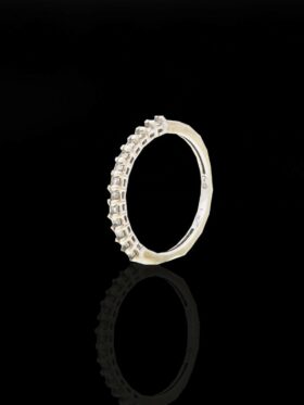 1.5 grams 9 carat White Gold Diamond Half Eternity Ring