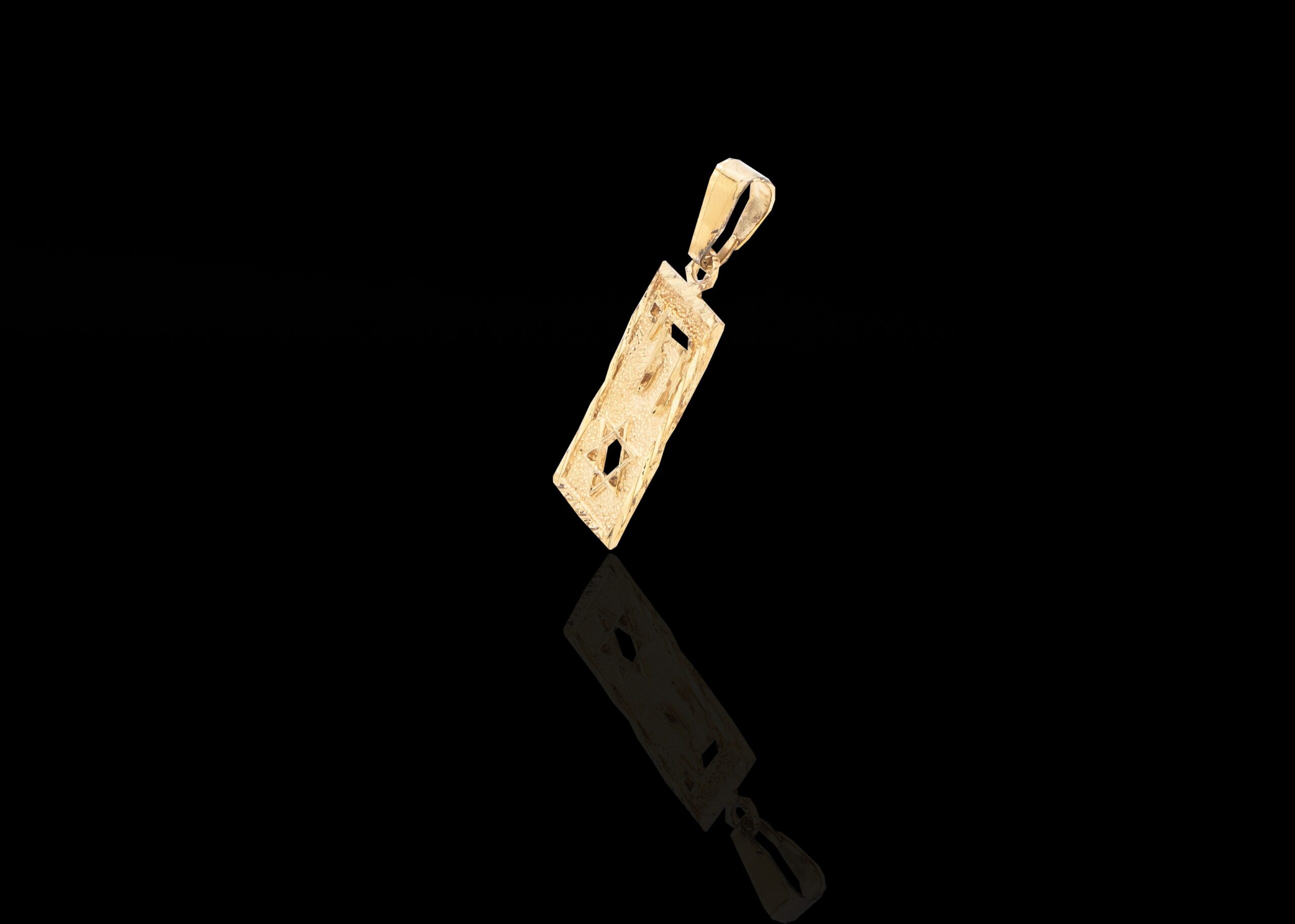 1.6 grams 14 carat Yellow Gold Star of David & Chai Pendant