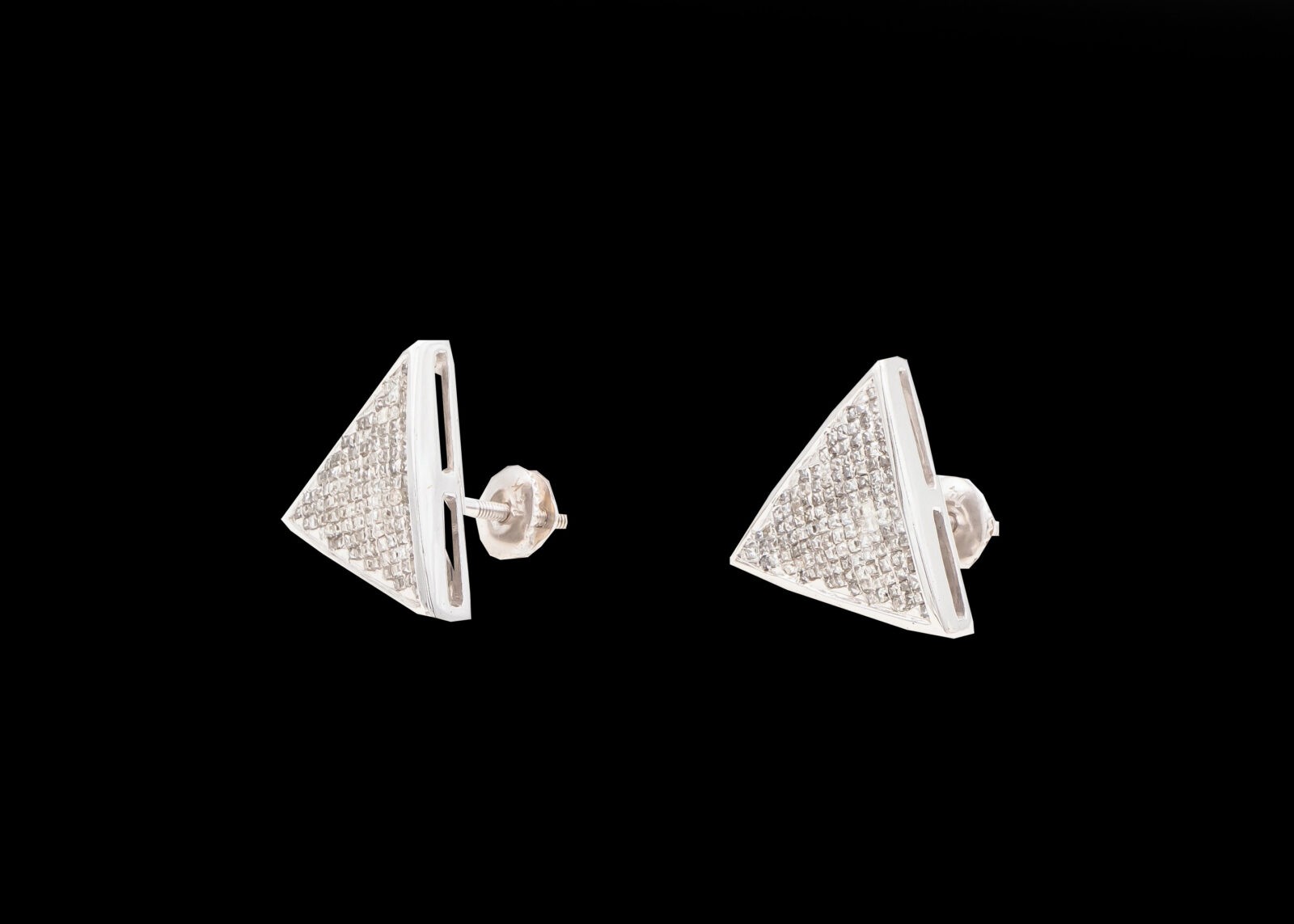 6 grams 14 carat White Gold Diamond Studd Earrings