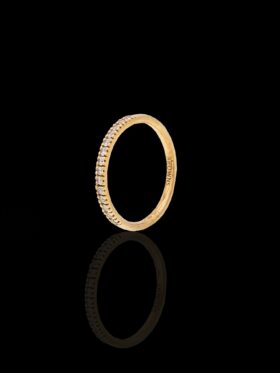 2 grams 18 carat Yellow Gold Diamond Half Eternity Ring