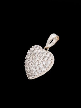 2 grams 9 carat White Gold Cubic Zirconia Pendant