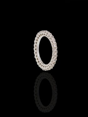 3.4 grams 18 carat White Gold Browns Diamond Full Eternity Ring