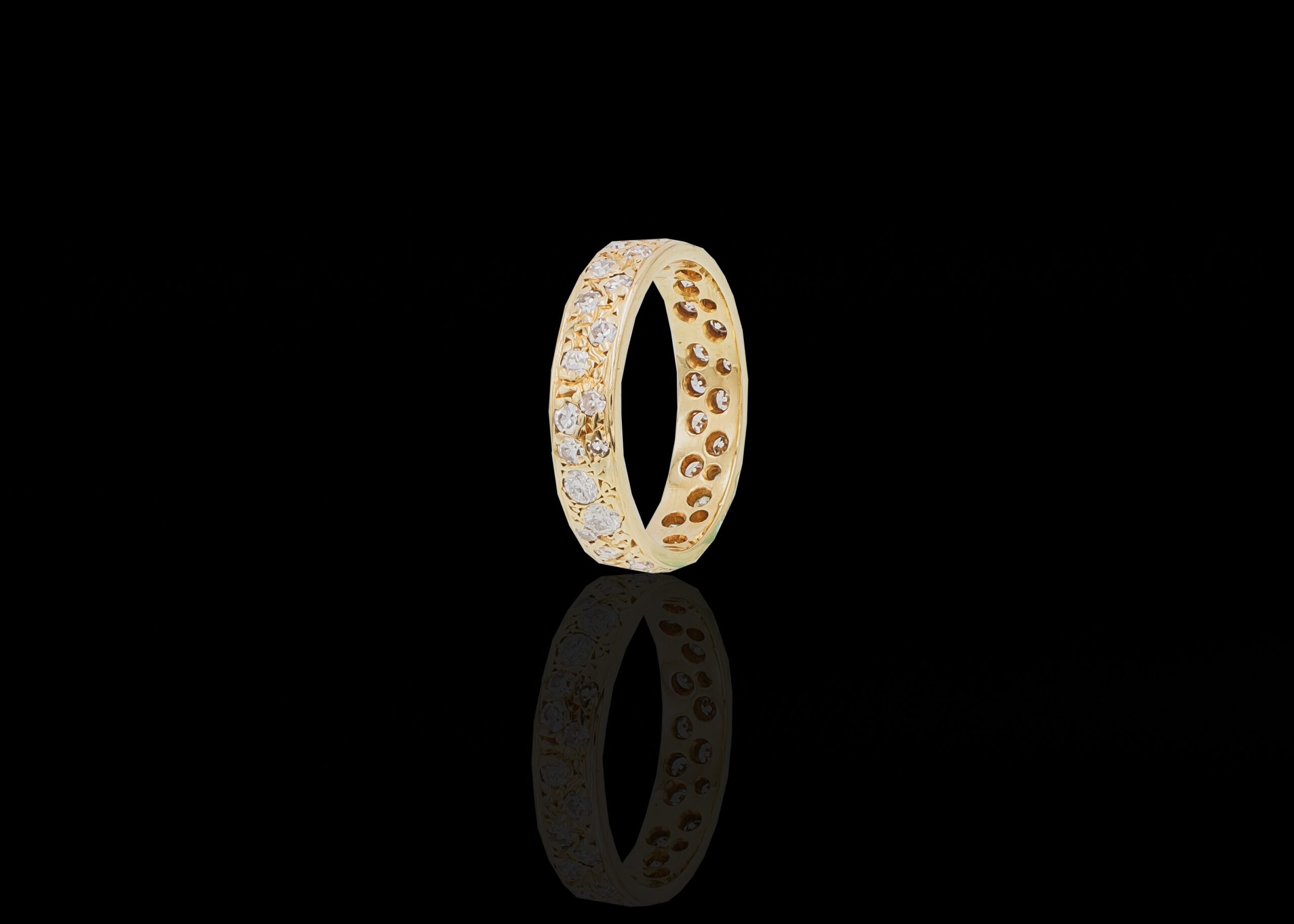 3.4 grams 18 carat Yellow Gold Diamond Full Eternity Ring