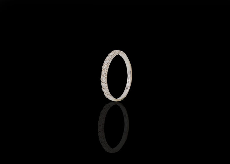 1.5 grams 18 carat White Gold Diamond Half Eternity Ring