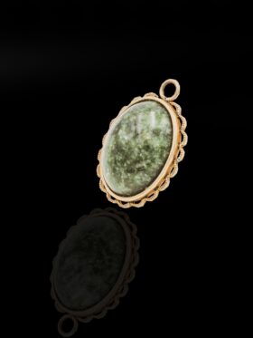 Vintage Yellow Gold Gemstone Pendant