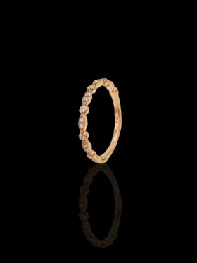 CI0002130 - 2 grams 14 carat Rose Gold Diamond Half Eternity Ring