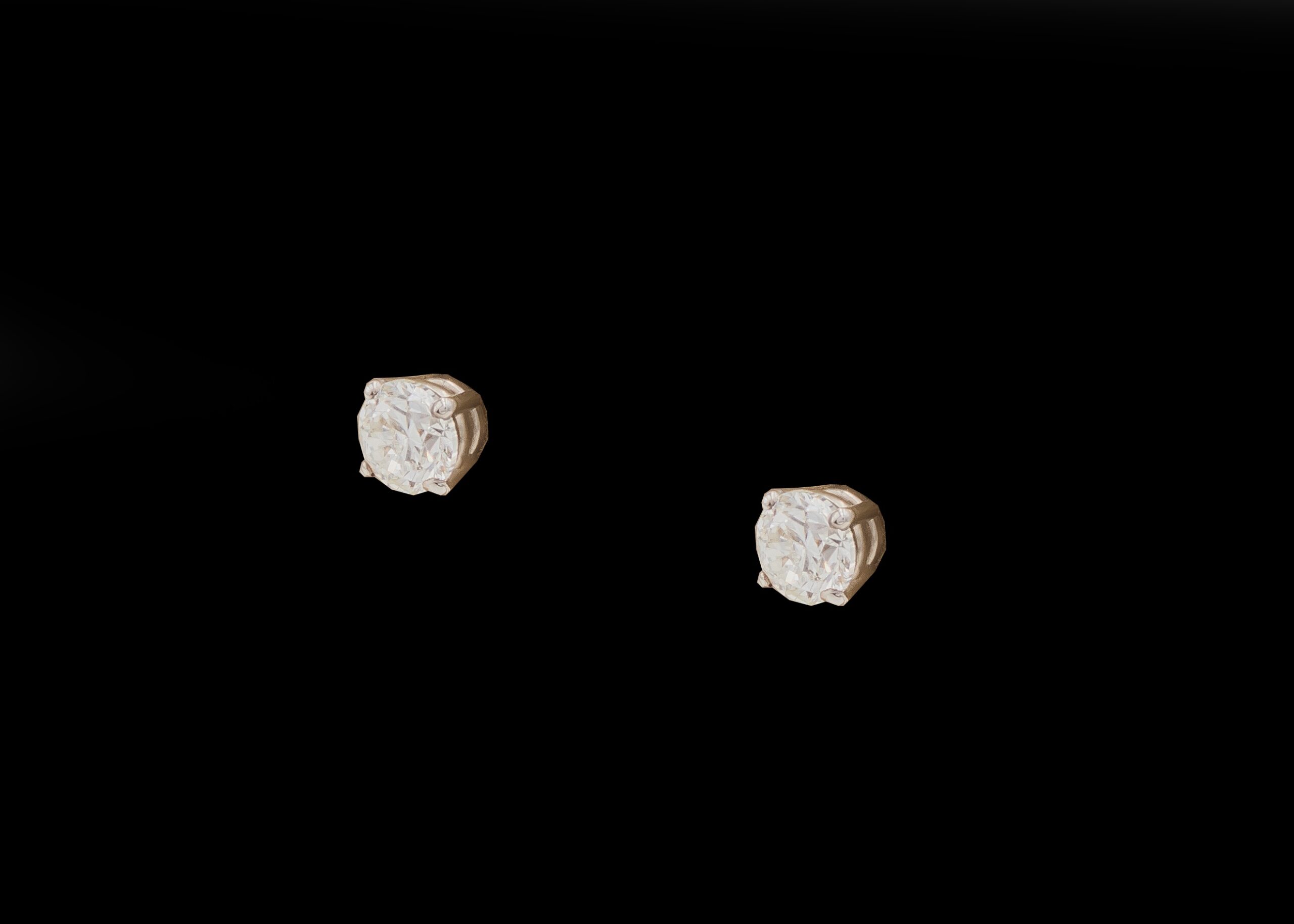 CI0002152 - 0.8 grams 9 carat White Gold Diamond Stud Earrings
