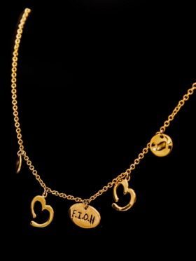 CI0002188 - 5.5 grams 9 carat Yellow Gold Chain Necklace with Charms 