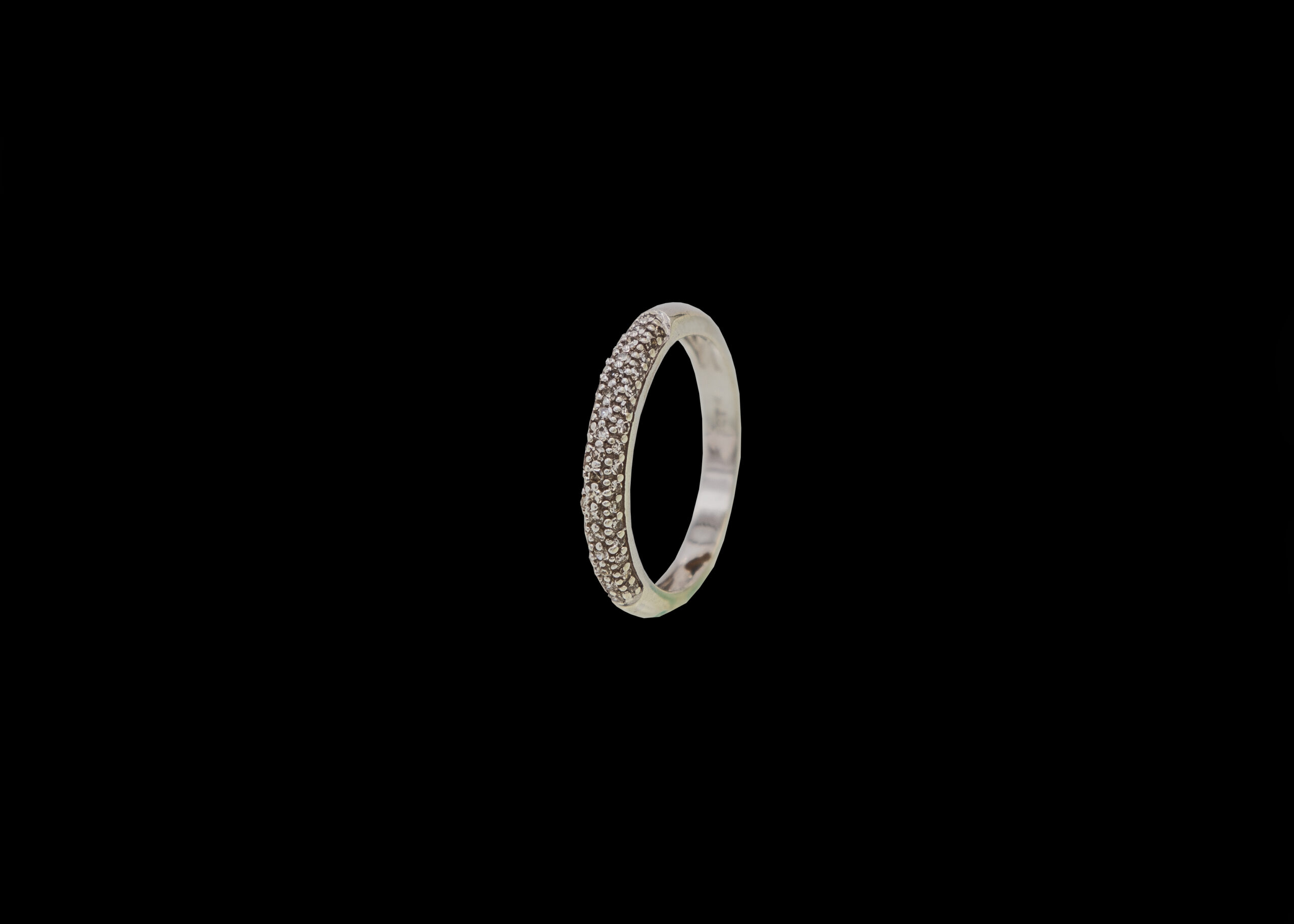 CI0001370 - 2.3 grams 9 carat White Gold Diamond Half Eternity Ring