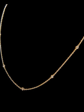 CI0001128 - 3.2 grams 18 carat White Gold Diamond Chain