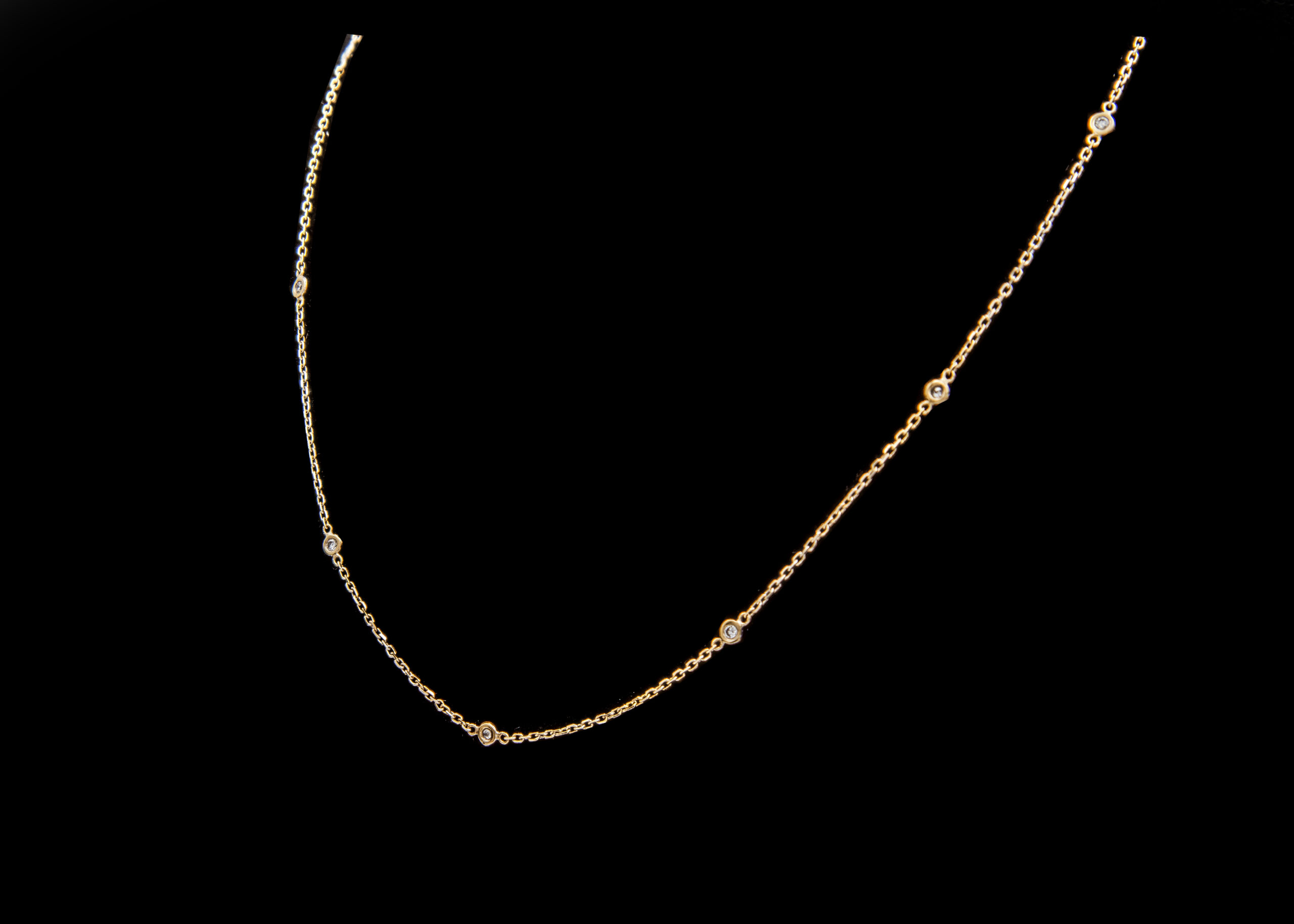 CI0001128 - 3.2 grams 18 carat White Gold Diamond Chain