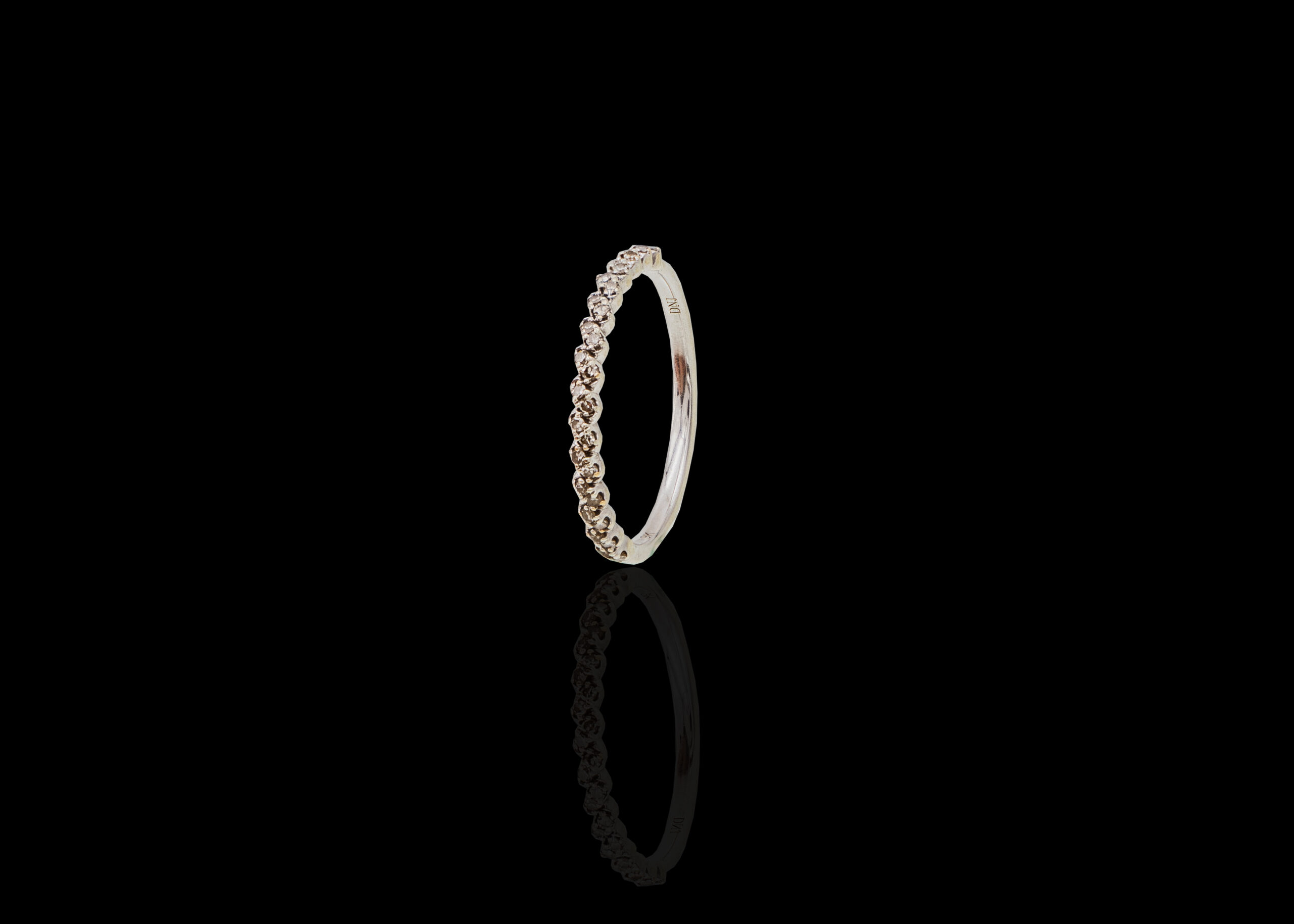 CI0001384 - 1.4 grams 9 carat White Gold Diamond Half Eternity Ring