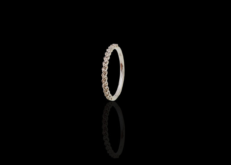 CI0001384 - 1.4 grams 9 carat White Gold Diamond Half Eternity Ring