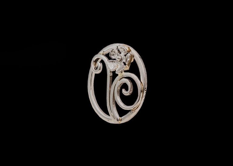 CI0001419 - 3 grams Platinum Floral design Pendant