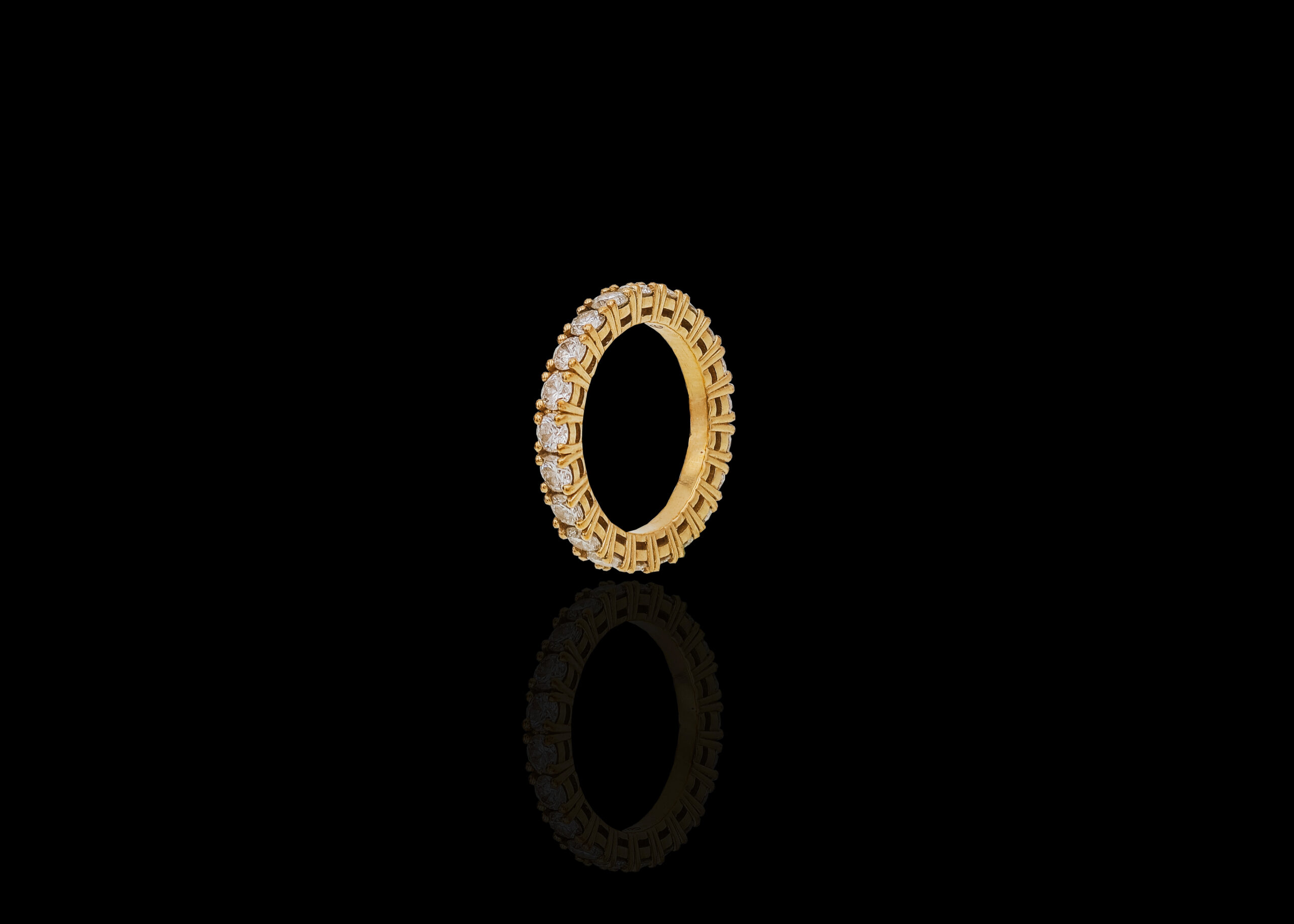 CI0001061 - 3.6 grams 9 carat Yellow Gold Diamond Full Eternity Ring