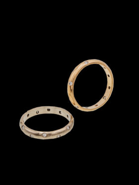 CI0001079 - Stunning Two Colour Gold Diamond Eternity Style Rings