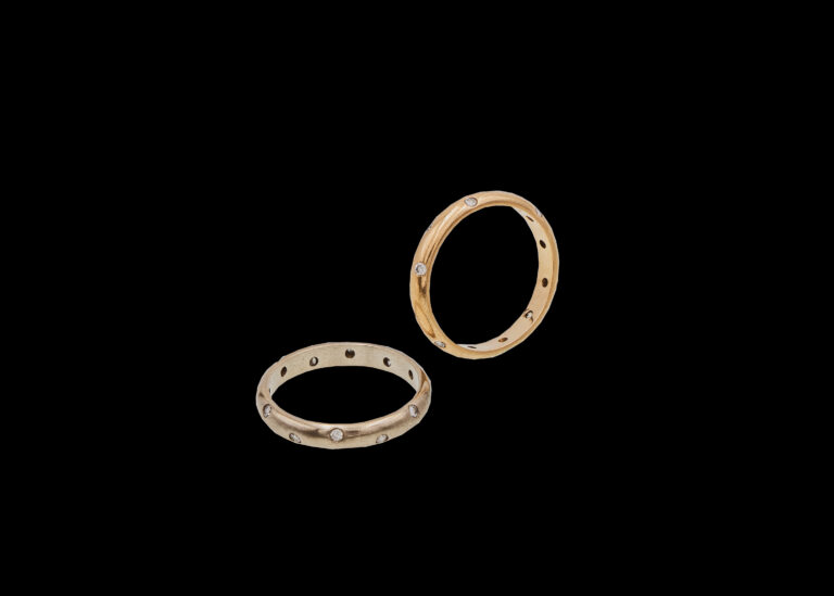 CI0001079 - Stunning Two Colour Gold Diamond Eternity Style Rings