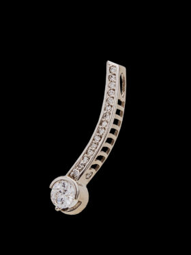 CI0001086 - 3.8 grams Platinum Zirconia and Diamond Pendant