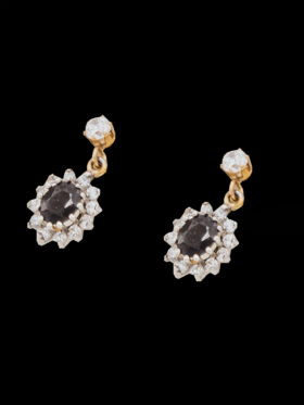 CI0001451 - 1.3 grams 9 carat Yellow Gold Gemstone and Zirconia Stud Earrings