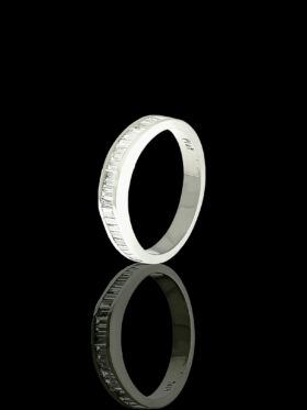 CI0001358 - 3 grams Platinum Diamond Half Eternity Ring
