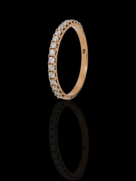 CI0001498 - 2.2 grams 9 carat Rose Gold Diamond Half Eternity Ring